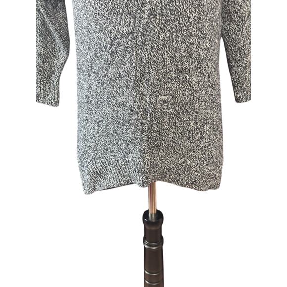 Lilla P Pullover Sweater 3/4 Sleeve V Neck Tight Knit Heathered Gray Women's XS - Picture 3 of 8
